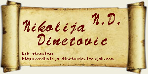 Nikolija Dinetović vizit kartica